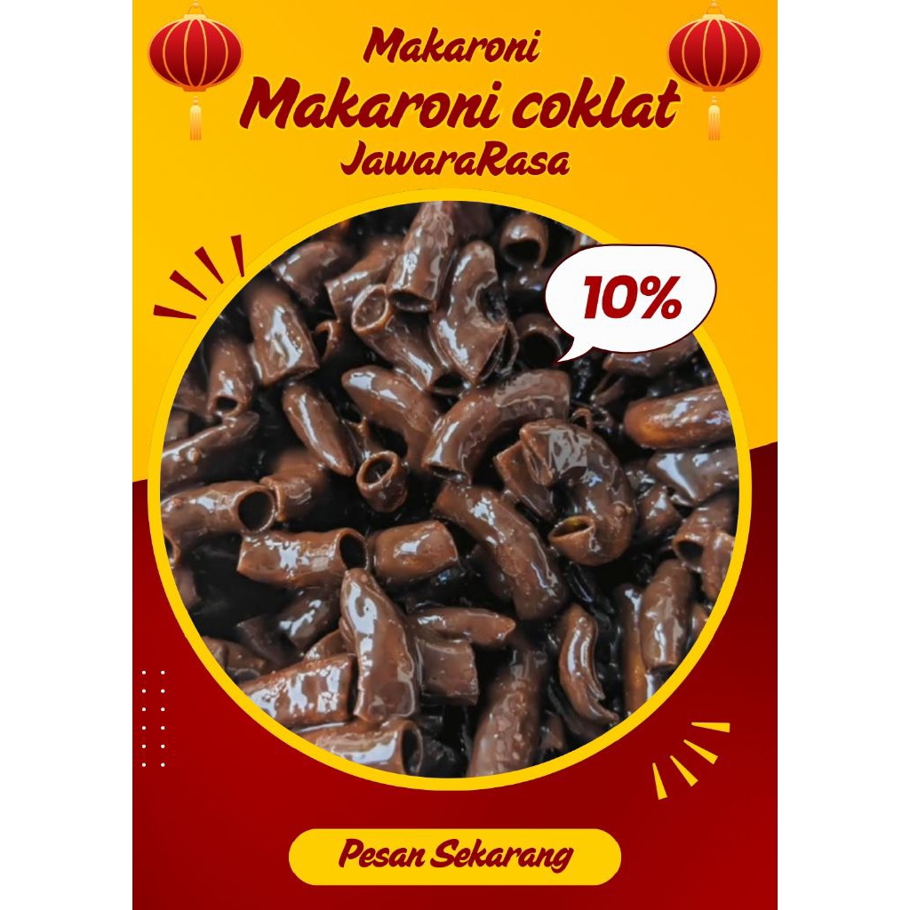 

makaroni coklat makaroni manis lumer coklat 1 wadah 2 rasa
