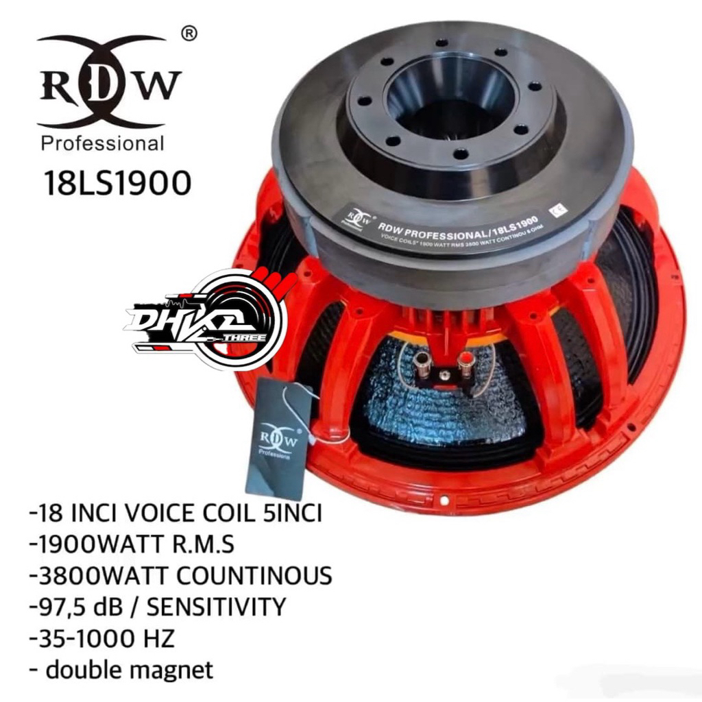 SPEAKER RDW 18LS1900 DOUBLE MAGNET / SPEAKER RDW 18 LS1900 DOUBLE MAGNET / Speaker Rdw 18 Ls1900 Dou