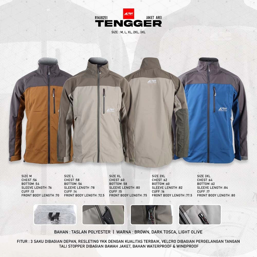 Jaket Gunung Pria Tengger Arei Outdoorgear