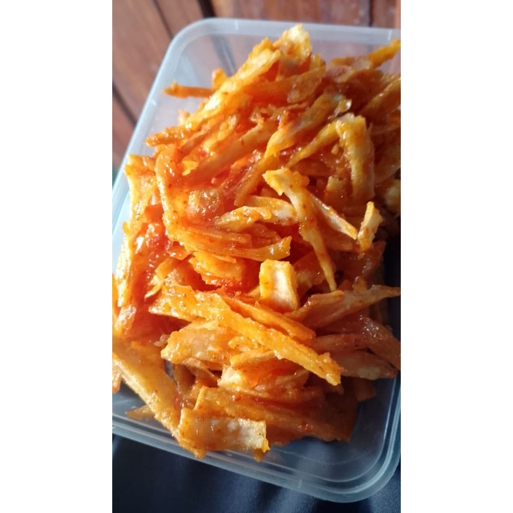 

manggleng/cemilan jadul/keripik singkong balado/singkong kriuk pedas
