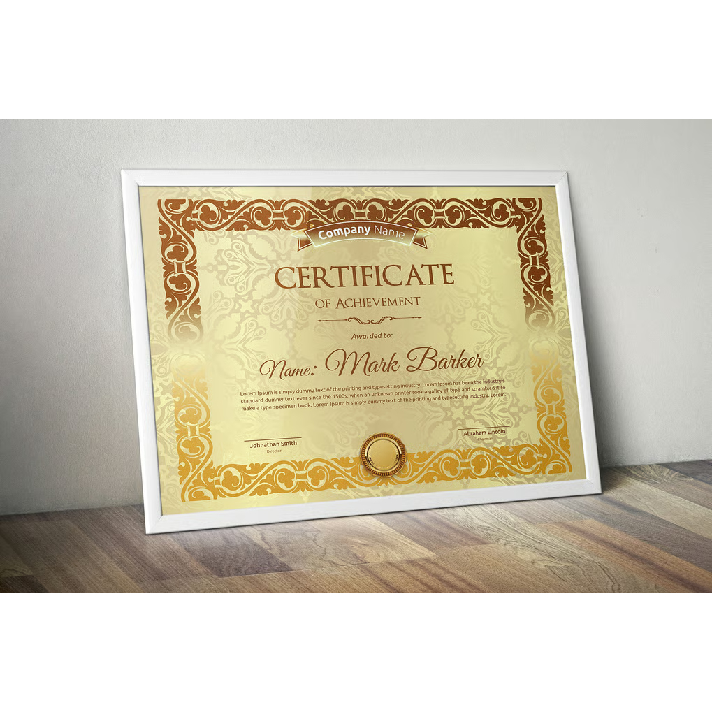 Template Sertifikat Adobe Illustrator