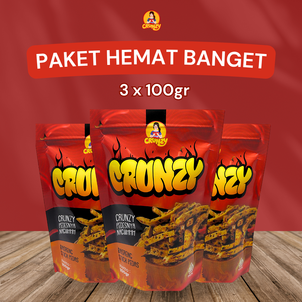 

CRUNZY - Basreng Pedas Daun Jeruk 100gram Paket Hemat Banget 100gram x 3pack