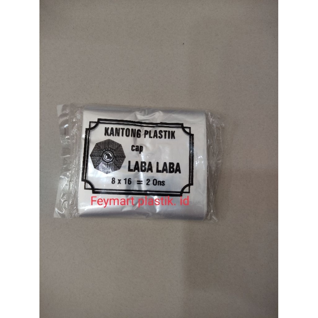 kantong plastik bening PP 8x16cm 2ons - Laba-laba
