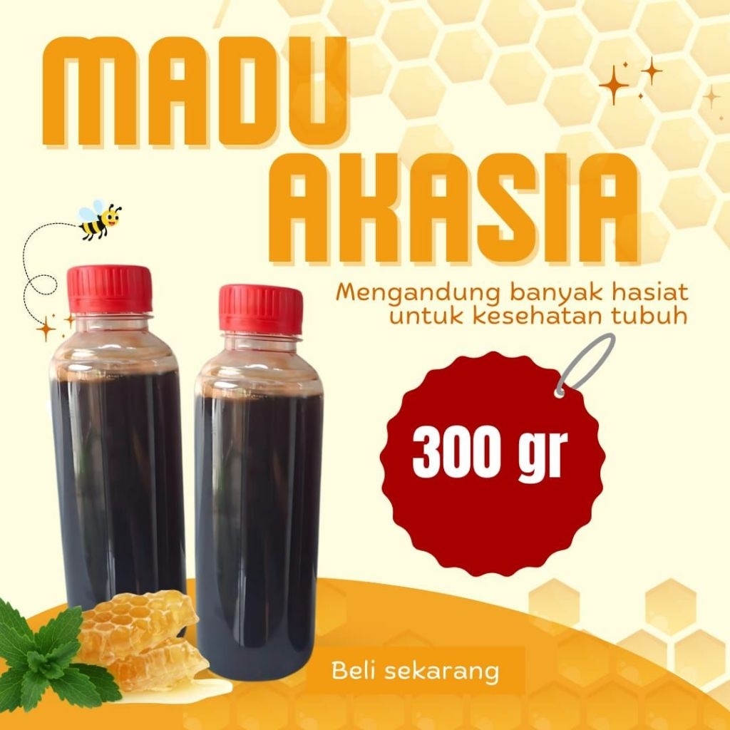 

MADU AKASIA 300gr Murni Asli Tanpa Campuran/ Akasia Original Organik
