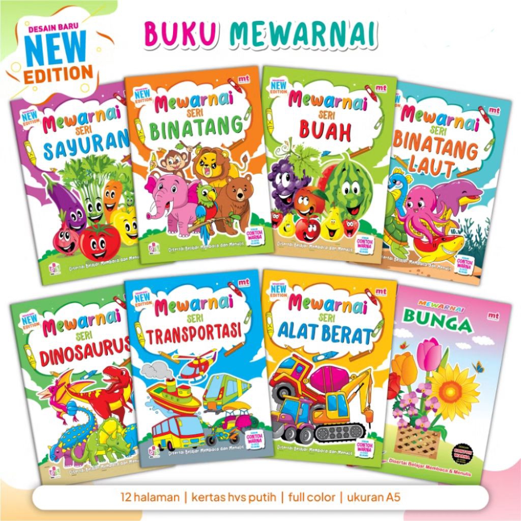 Buku Mewarnai  Anak Melukis Menggambar Colouring Book Art Buku Aktifitas Anak