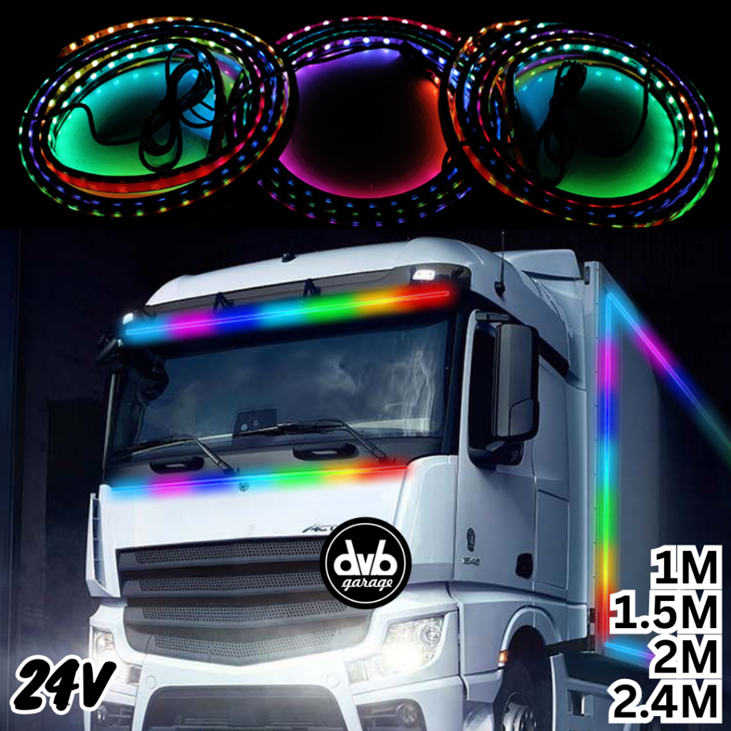LED STRIP BAR VARIASI 24V RGB RUNNING MULTI MODE LAMPU BUS TRUK UNIVERSAL