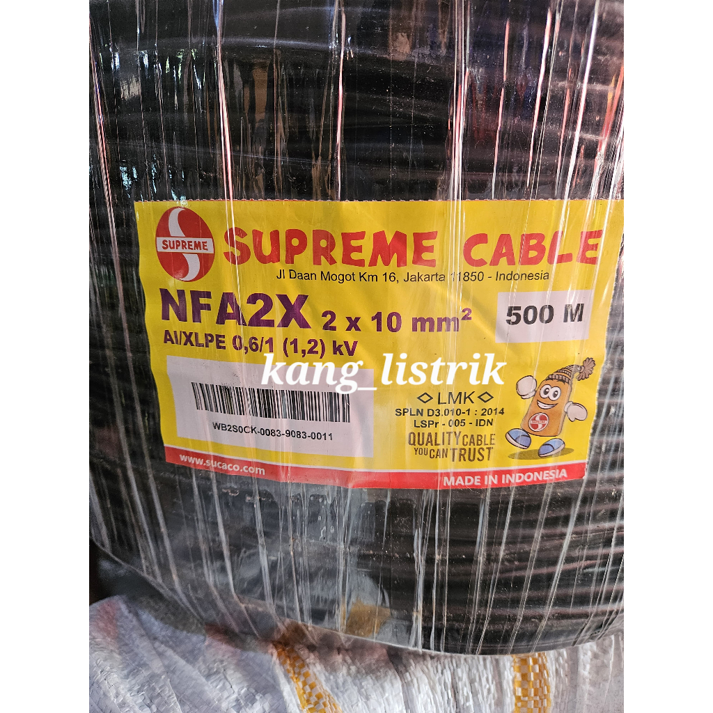 SUPREME Kabel Twisted NFA2X 2x10mm  / Kabel SR 2x10 FULL SPLN / Kabel Twist 2x10mm SUPREME PerMeter