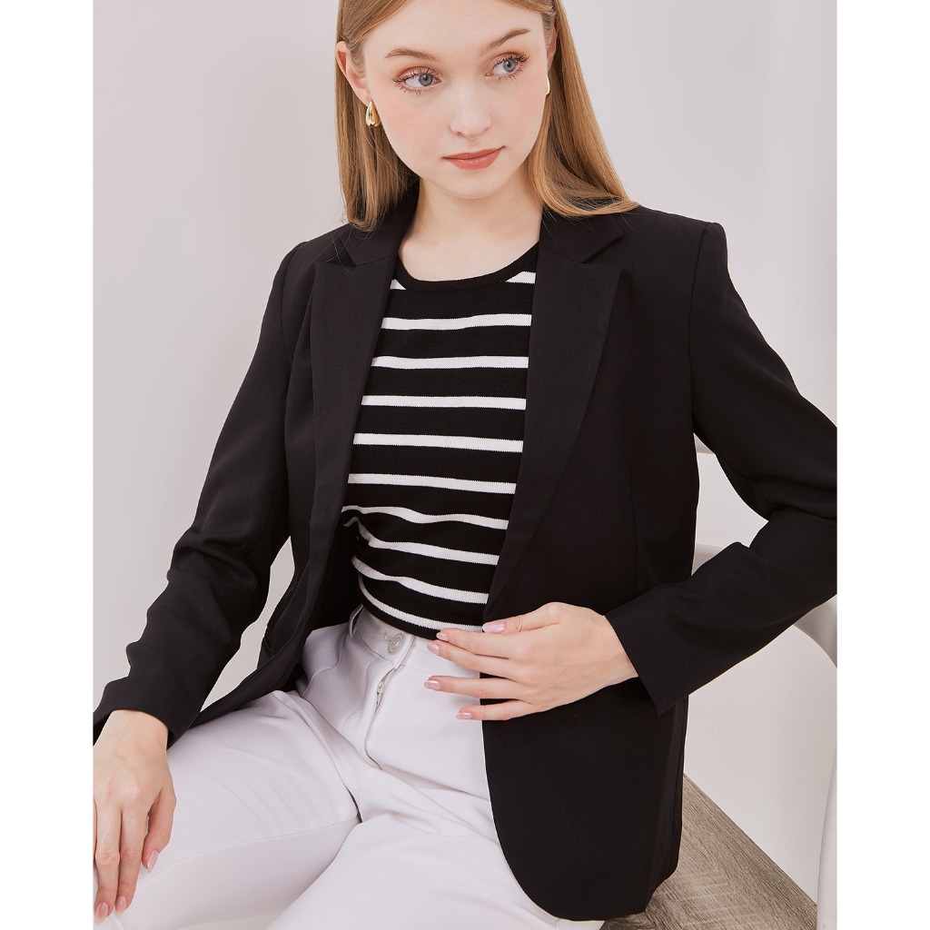 Hot Deals Valino Ladies Valino Ladies Blazer Wanita Hitam - D-Xxxi07-B1