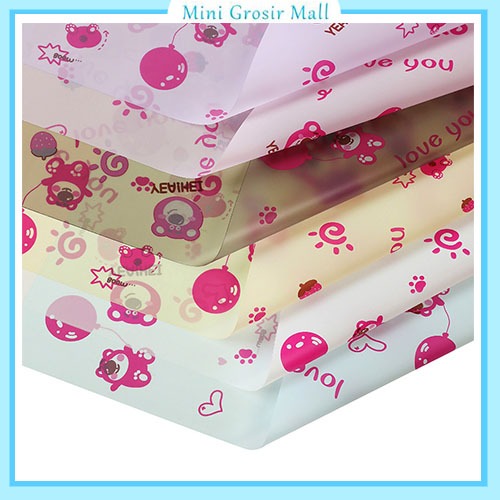 

20 lembar Flower Wrapping Cellophane Kertas Buket kartun lotso Bunga Bouquet KB84