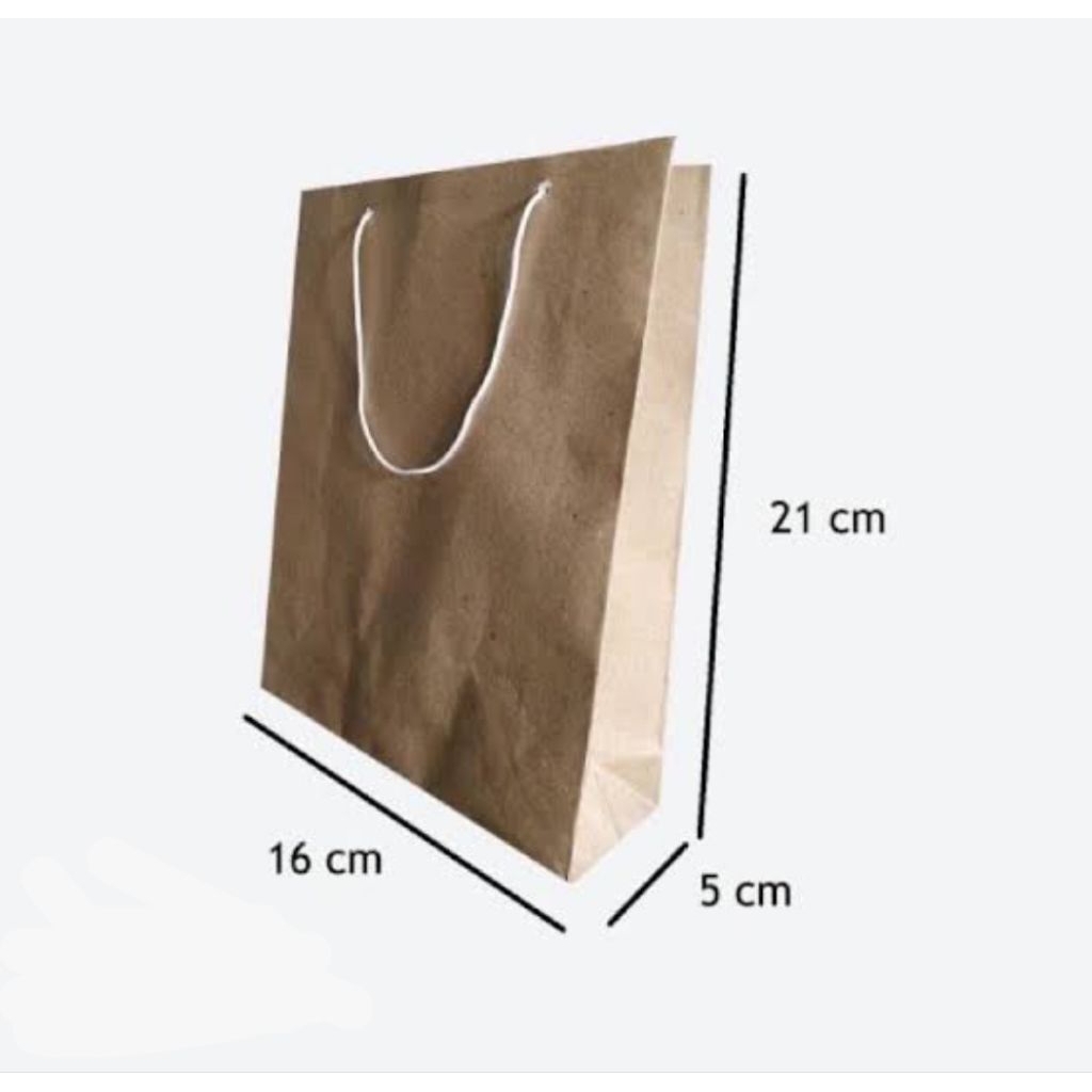 

S ( S52 ) PAPER BAG SOUVENIR POLOS WARNA HITAM DAN COKLAT