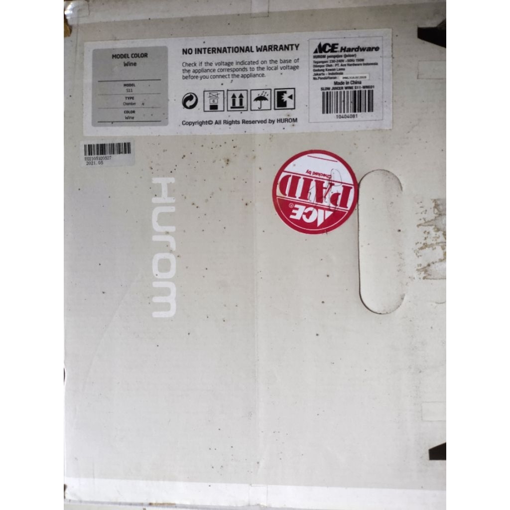 PL Bekas SLOW JUICER HUROM S11 WINE