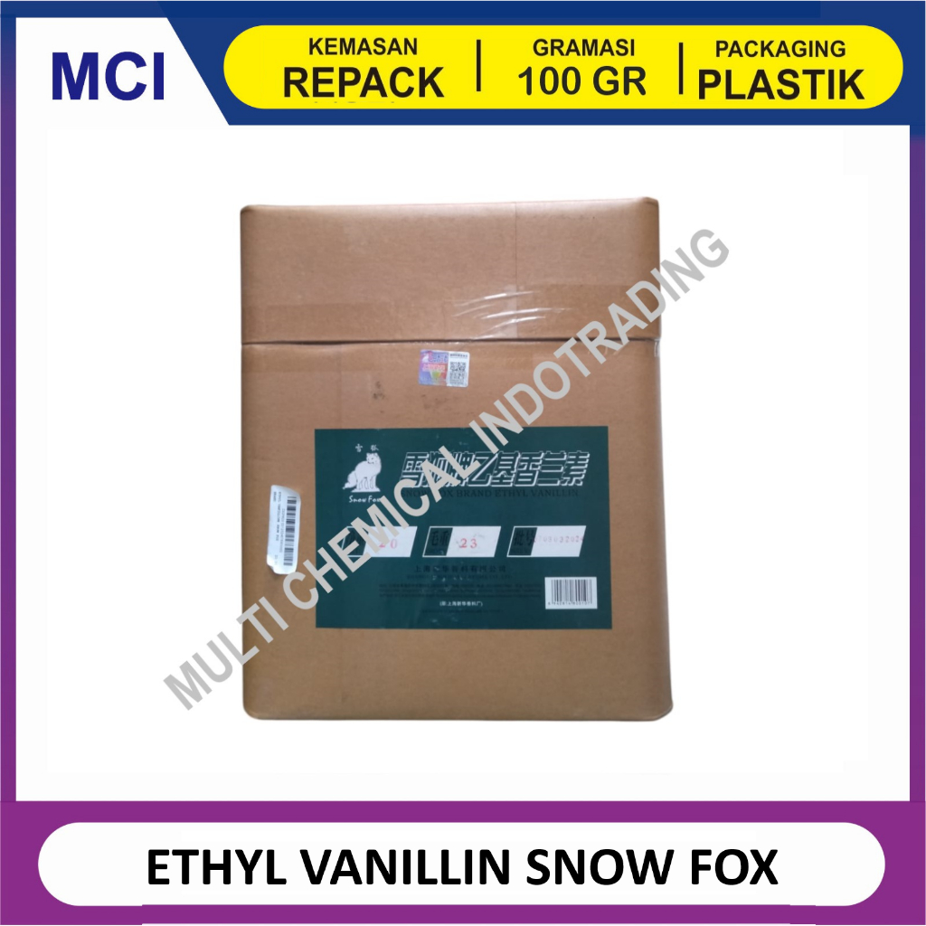 

ETHYL VANILLIN SNOW FOX / VANILLIN / BUBUK VANILLA - REPACK 100 GR