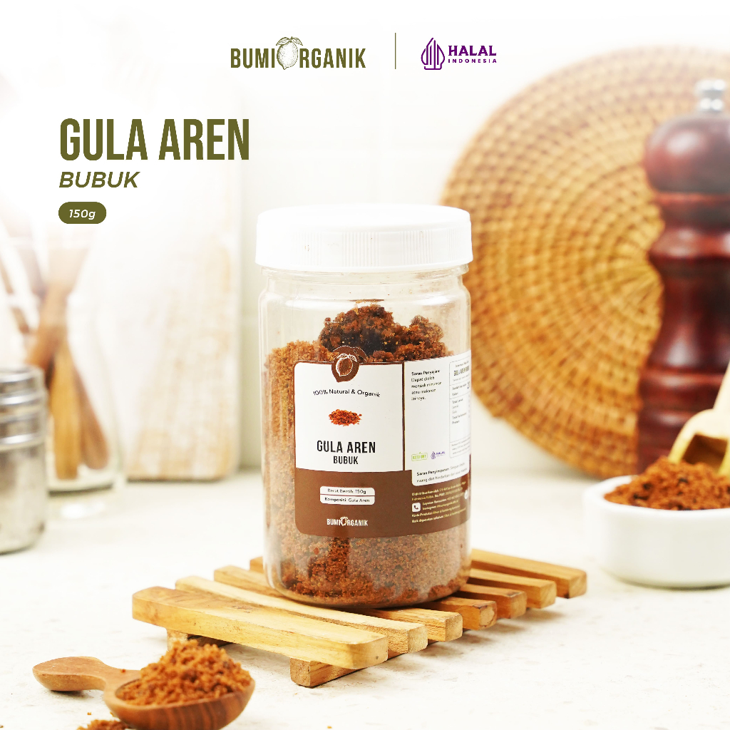 

GULA AREN BUBUK ASLI 100% TANPA CAMPURAN 150G ORGANIK PALM SUGAR PREMIUM PURE BROWN SUGAR UNTUK KOPI ORGANIC GULA AREN BUBUK KUALITAS PREMIUM ORGANIK PALM SUGAR GULA SEMUT ORGANIK NUTRIFARM / BEORGANIK / DARI BUMI / SAFIYA / GALLEO