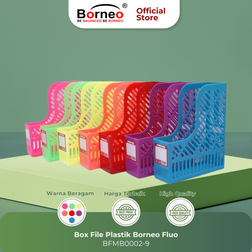 

Borneo Box File Plastik Folio - Fluo