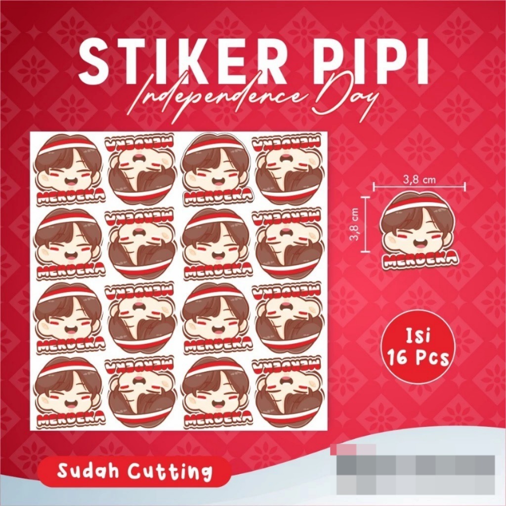 

STIKER PIPI SPESIAL KEMERDEKAAN INDONESIA - STIKER INDEPENDENCE DAY COWOK MERDEKA