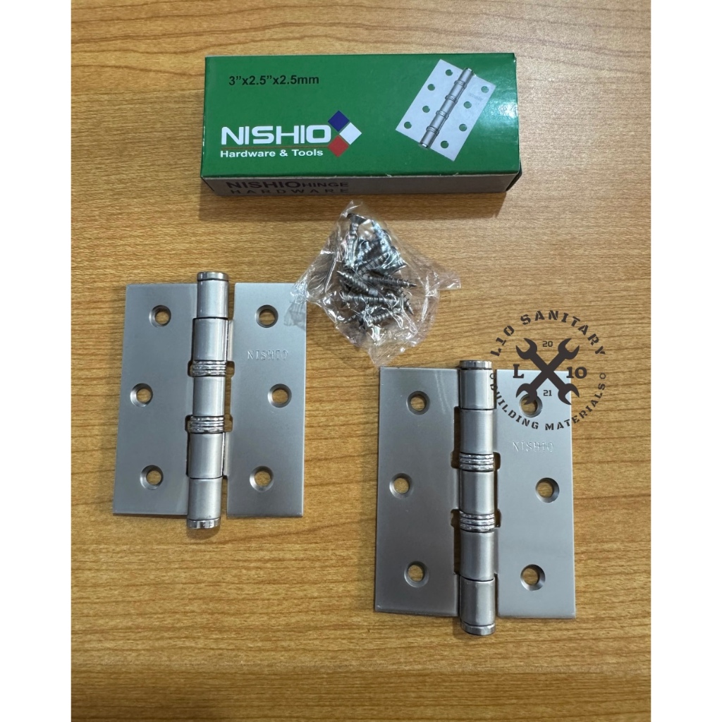 * Engsel Jendela NISHIO 3" SN / Engsel Pintu 3 Lubang NISHIO AXL Silver MURAH