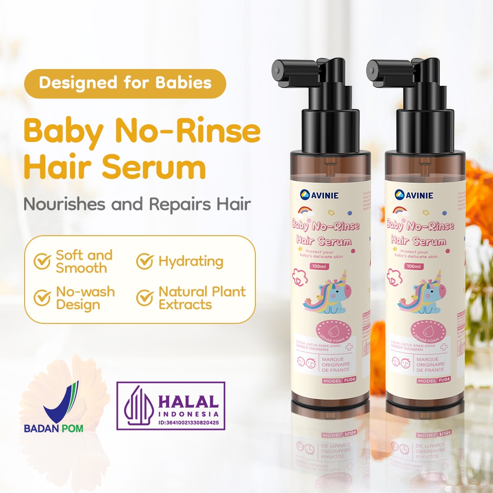 (BPOM) Avinie Hair Lotion Bayi Tanpa Bilas 100% Ekstrak Botani Minyak Rambut 100ml FU04