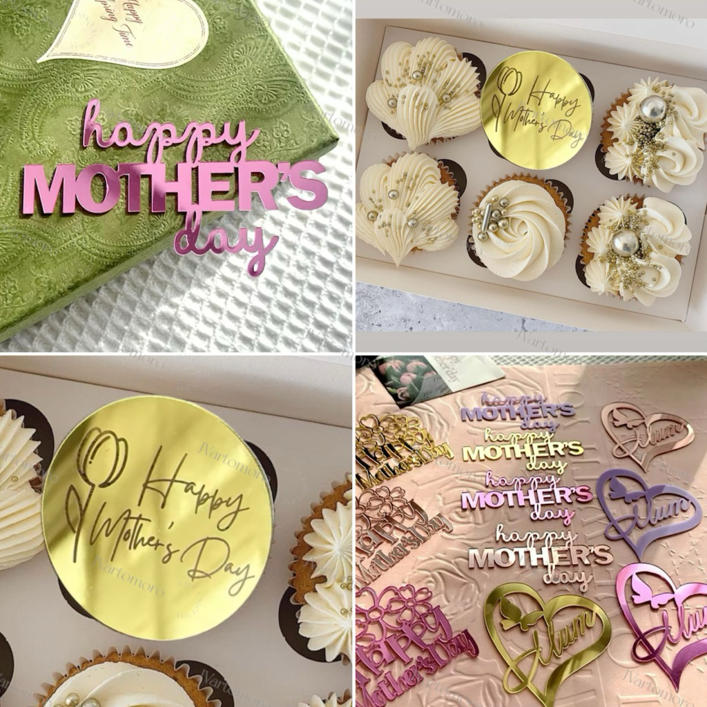 Hangtag Happy Mothers Day Mini Hang tag Akrilik Topper