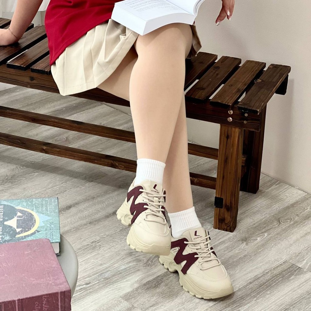Murah Plk Sepatu Boots Wanita Sepatu Sneakers Fashion Wanita Korean Style Premium Quality Lv0272