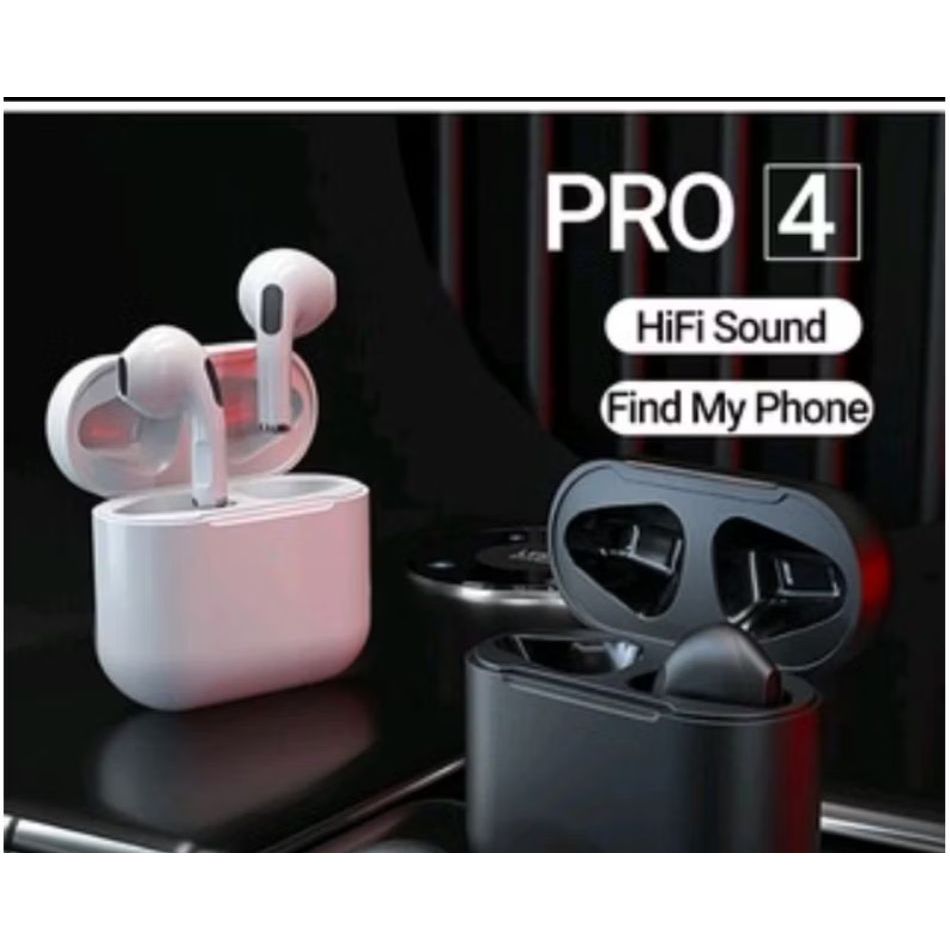 ORIGINAL PRO 4 HEADSET BLUETOOTH TWS WITH MIC SMART TOUCH CONTROL EARPHONE BLUETOOTH HIFI STEREO