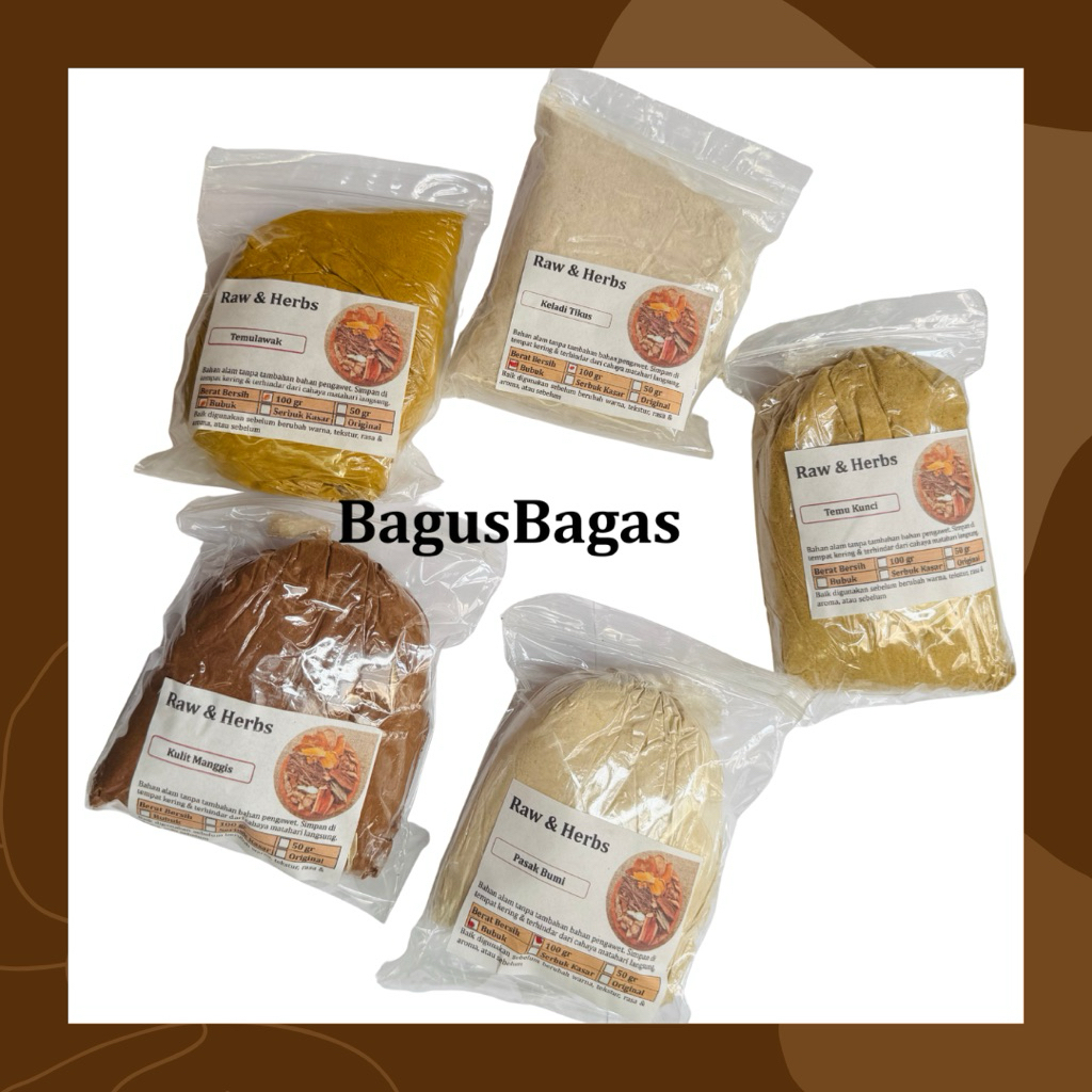 

100gr Bubuk Temulawak Kunyit Putih Turmeric Powder Curcuma Powder Herbal Tradisional MURNI JSR Rempah Penambah Nafsu Makan Kunyit Putih lengkuas laos Kencur Jahe Garut Bidara Upas Temugiring Temu Mangga Bangle Pangle