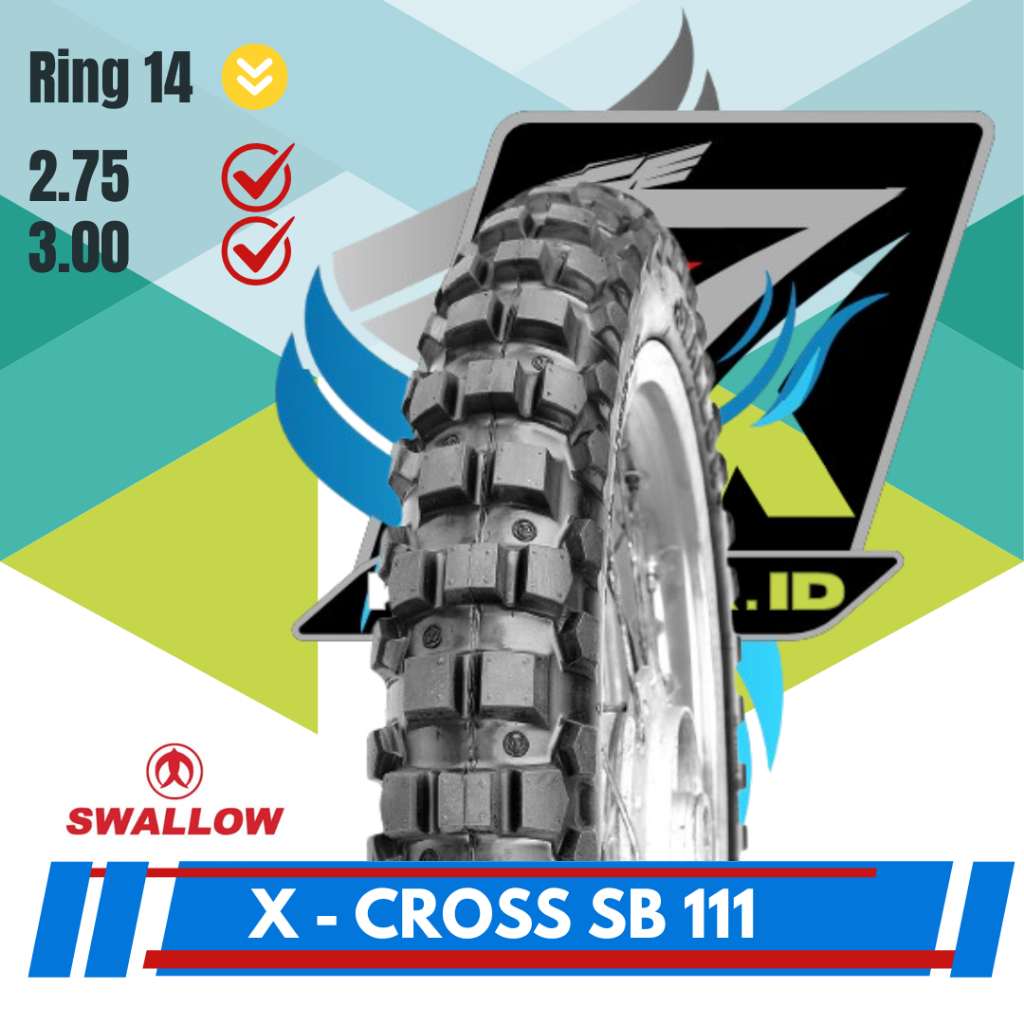 275-14 X-Cross SB 111 Ban Luar Swallow Cross Ring 14 / Ban Swallow X Cross Ring 14