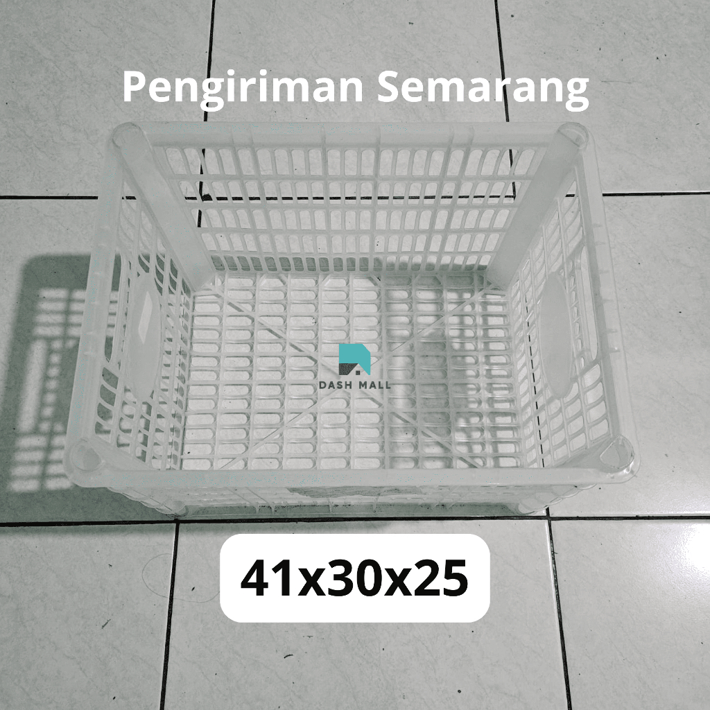 Keranjang Buah Plastik Bekas ukuran 41x30x25 Tanpa Tutup