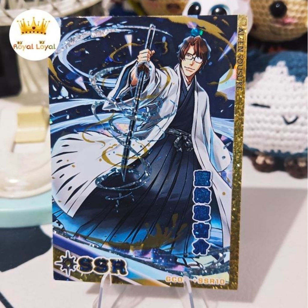 Aizen Sousuke Kartu BLEACH CCG Goddess God Card Atlas Of God SSR+ Diamond Tebal Collection Card - (G