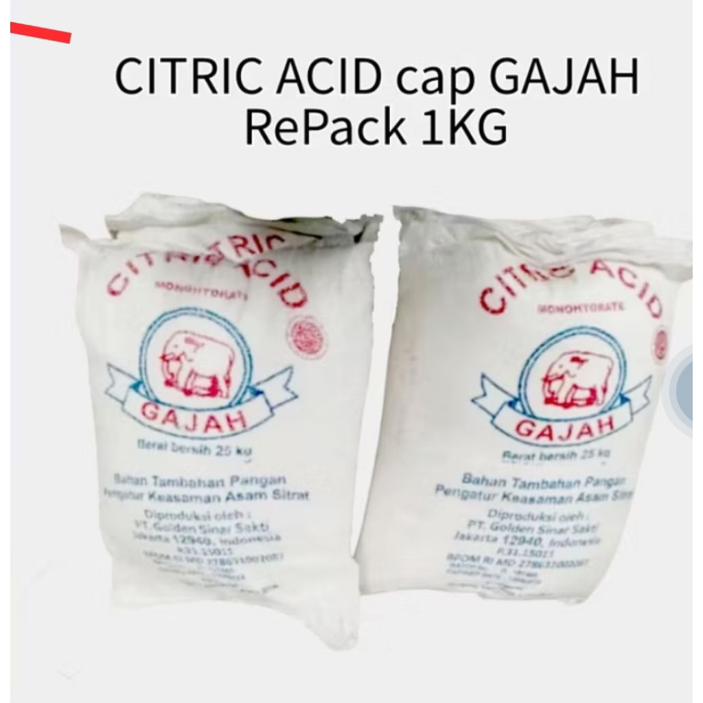 

citrid acid cap gajah 1 kg