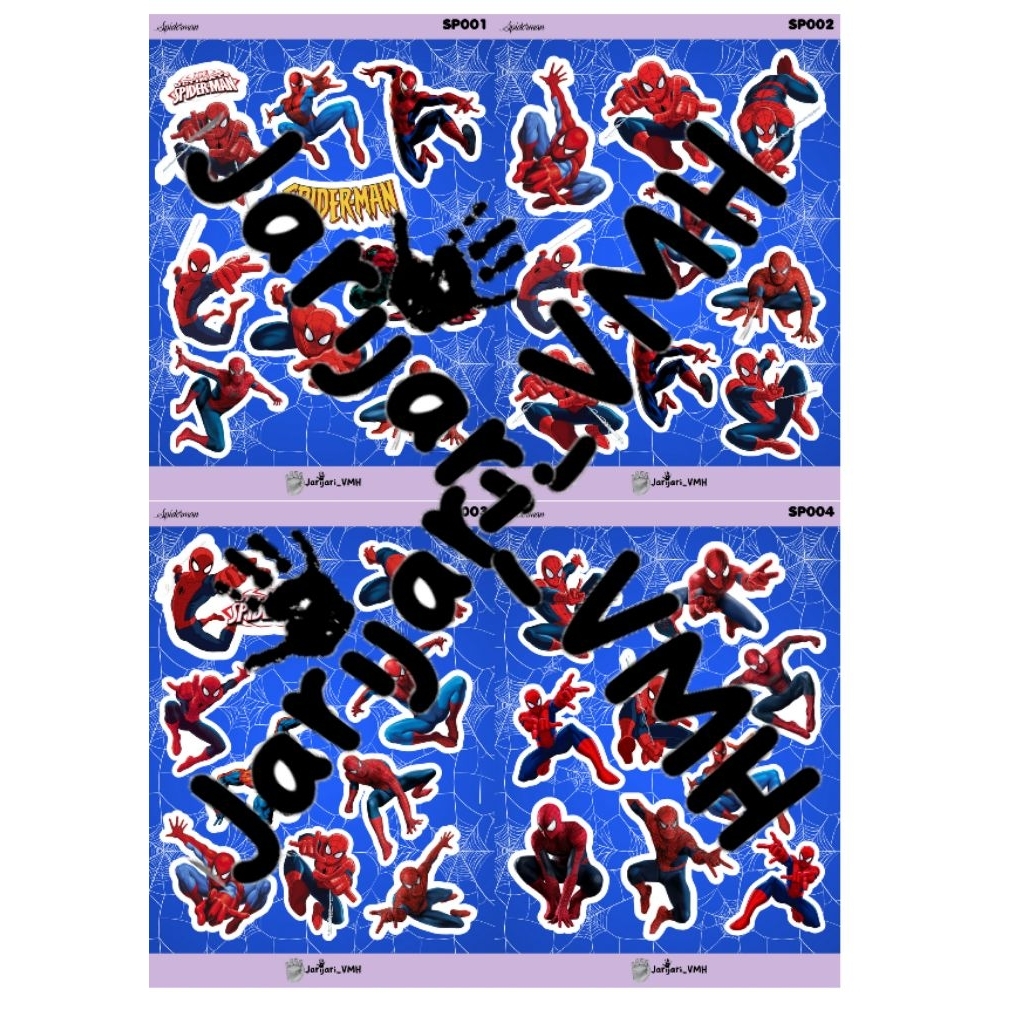 

Sticker Sheet Custom Tema Souvenir Ultah Anak Goodie Bag