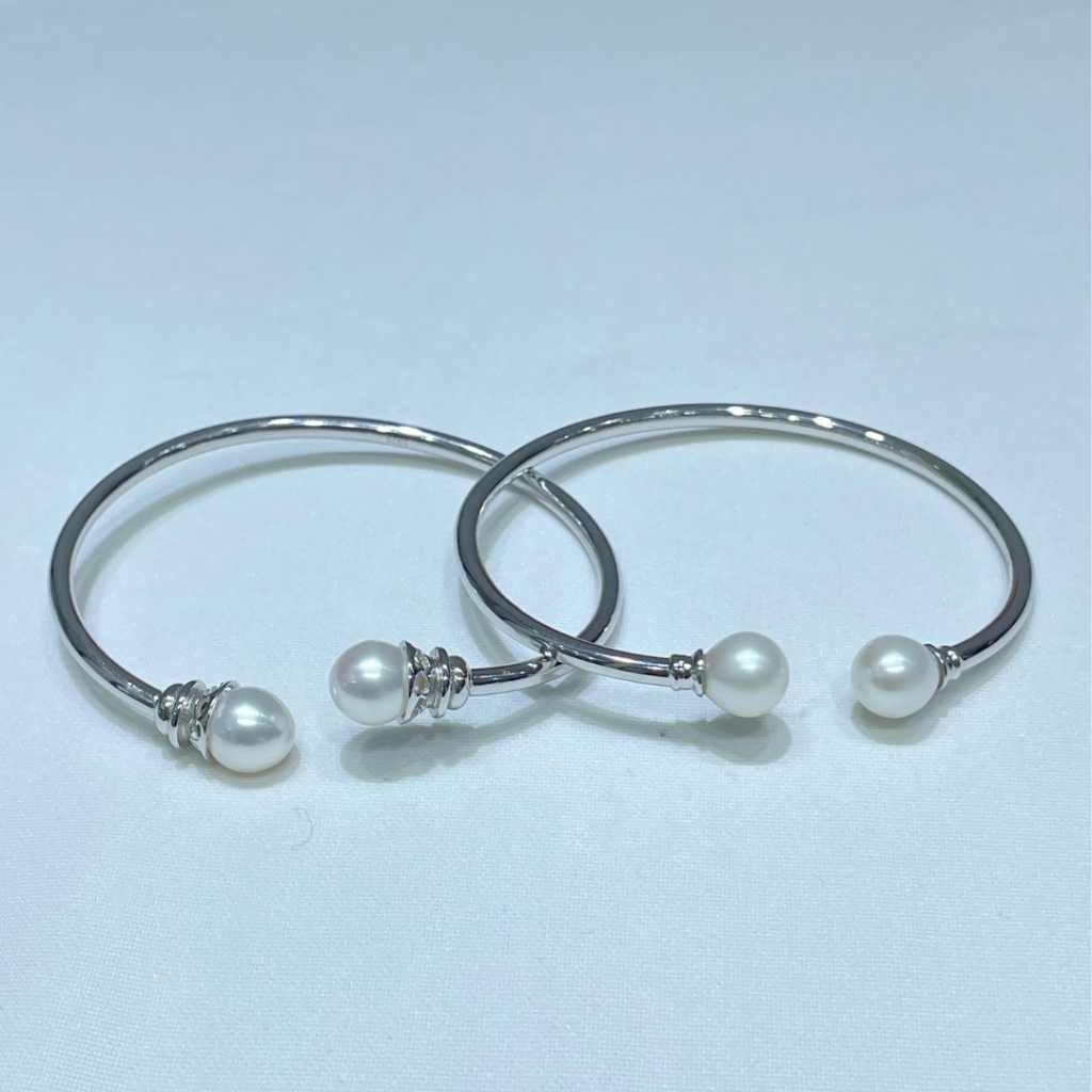 Gelang Bangle Mutiara Air Tawar 8-9mm S925