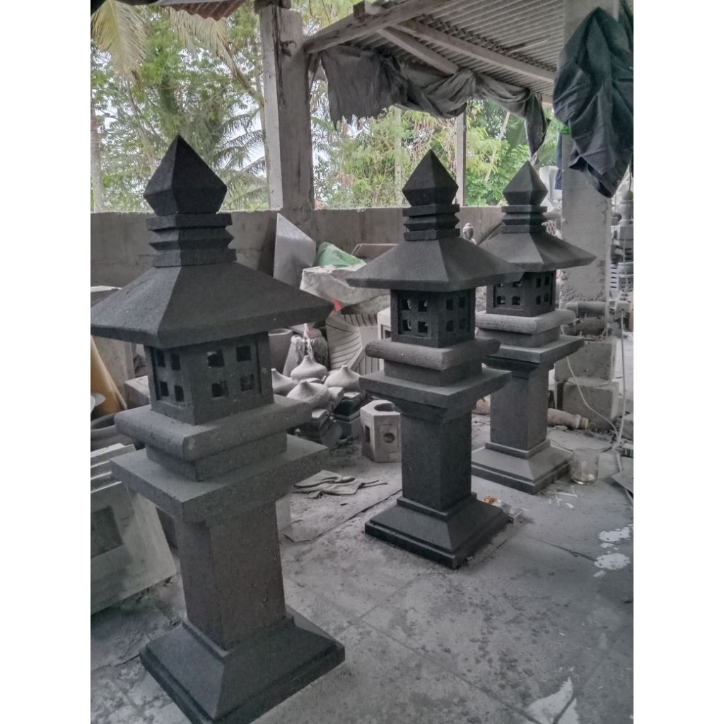 lampu taman Batu Alam Asli 100%