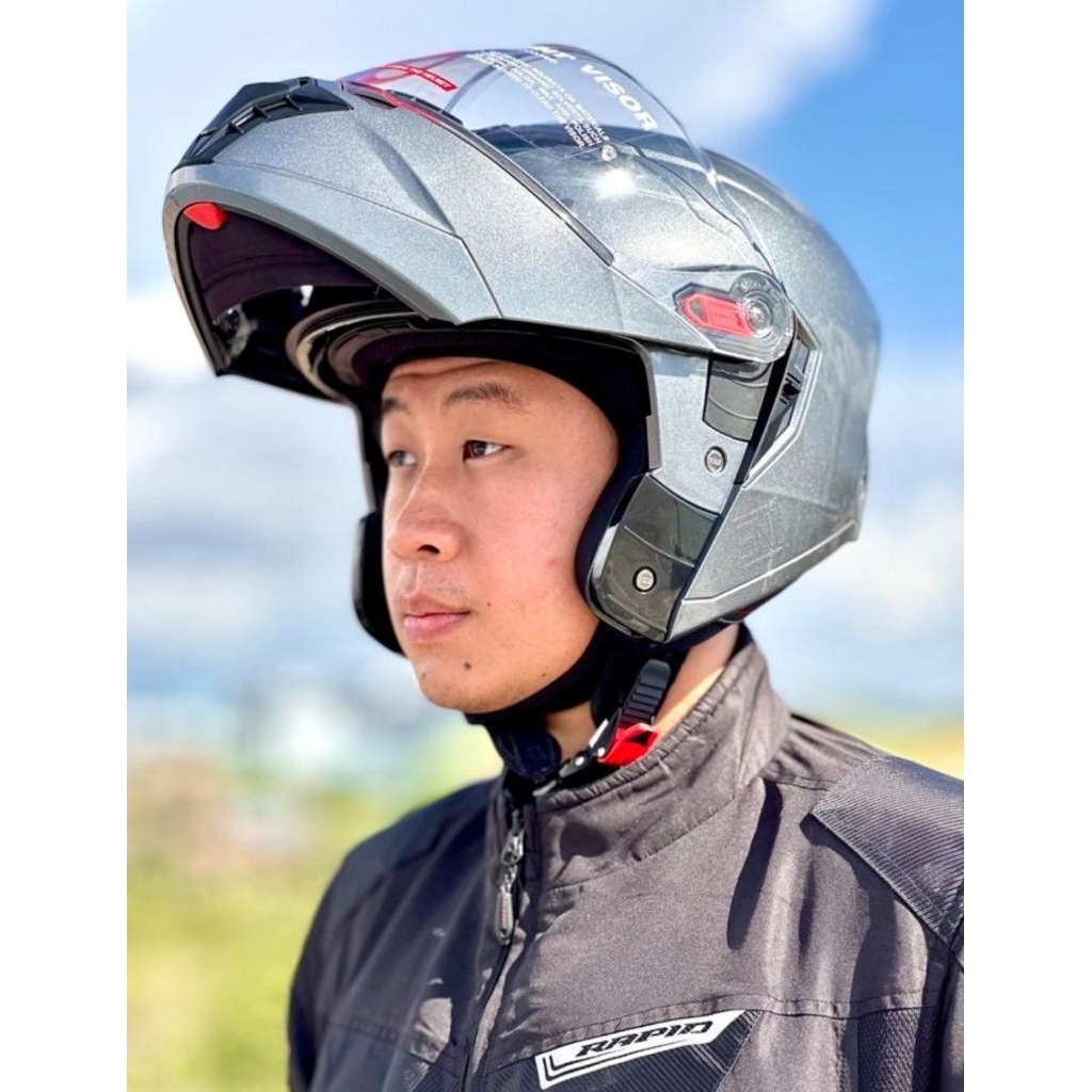 HELM STUDDS TROOPER GUNMETAL MODULAR FLIPUP TOURING BIG SIZE XXL XXXL