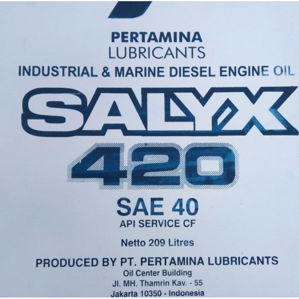 Oli Pertamina SALYX 420 SAE 40 / 209 LITER