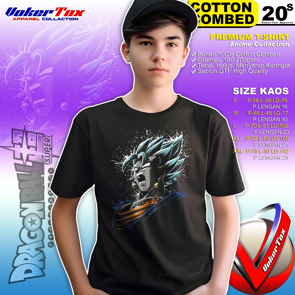Kaos Dragon Ball | Son Goku Potara Tshirt