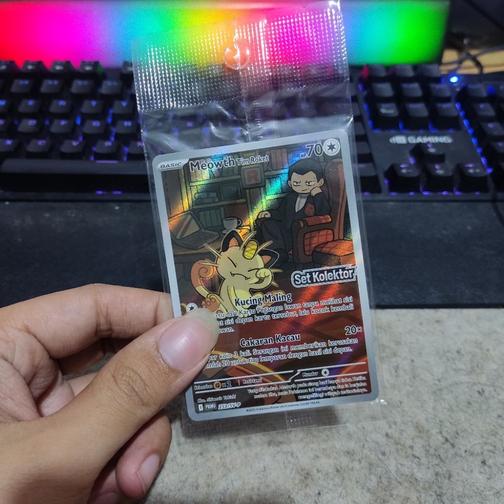 Meowth Tim Rocket AR Promo Set Kolektor (Sealed)