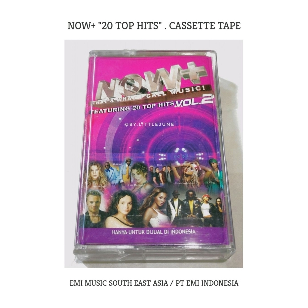 Preloved : NOW+ 20 TOP HITS VOL.2 - Cassette Tape // EMI Music South East Asia . PT. EMI Indonesia /