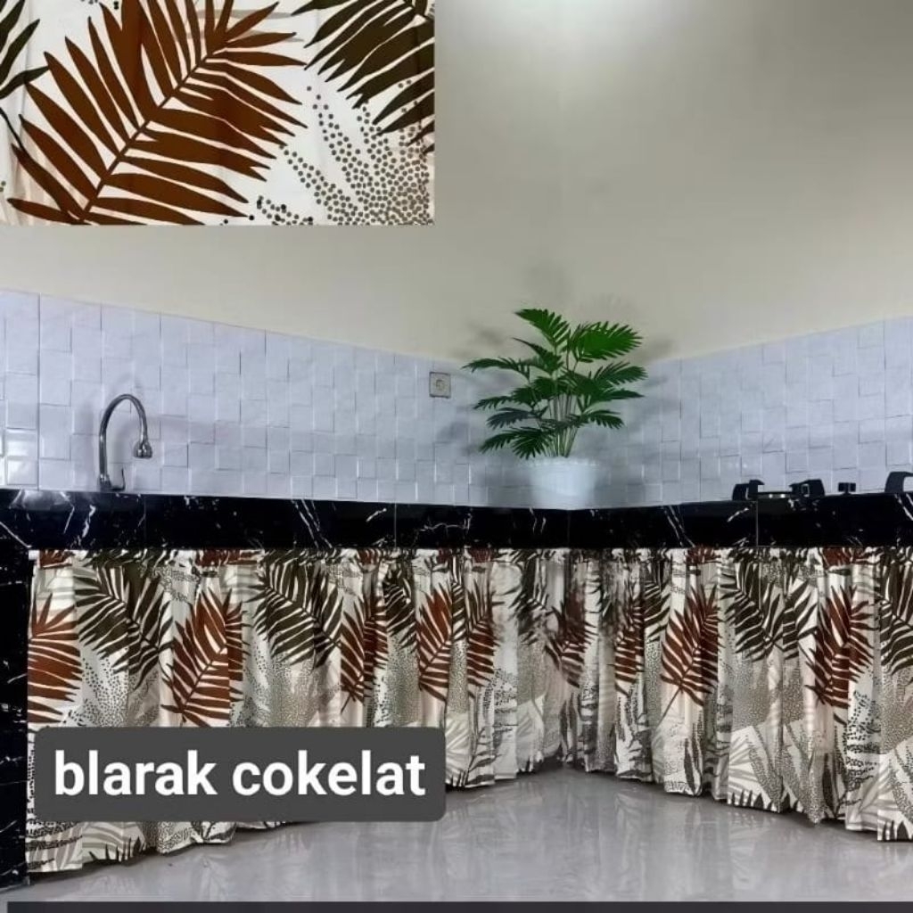 Gorden Bawah Dapur Ukuran 100 x 70 cm Gorden Bawah Kompor Gorden Bawah Kolong Dapur Gorden Bawah Kol