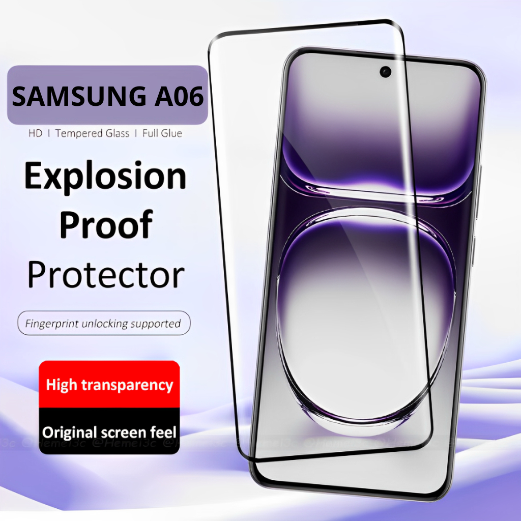 TEMPERED GLASS SAMSUNG A06 PREMIUM ANTI STATIC KACA PELINDUNG HP ANTI DEBU ANTI AIR
