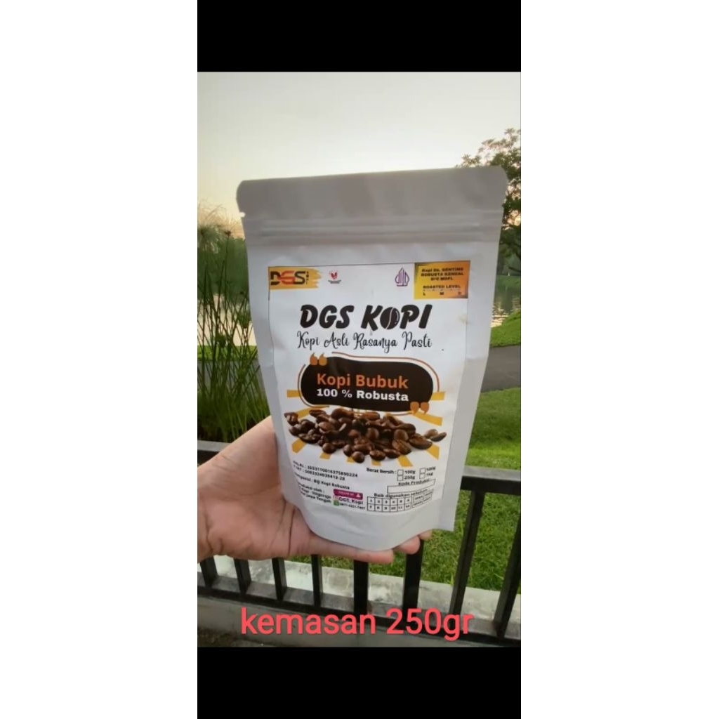 

Kopi Murni 100% Full Robusta Kemasan 250gr by DGS Kopi