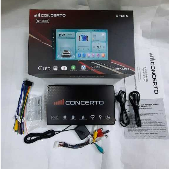 head unit android 9 inch CONCERTO RAM 2/32GB