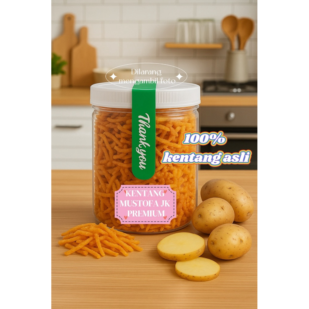 

Kentang Mustofa PREMIUM JK 100% Kentang asli homemade rasa pedas manis kemasan 1L