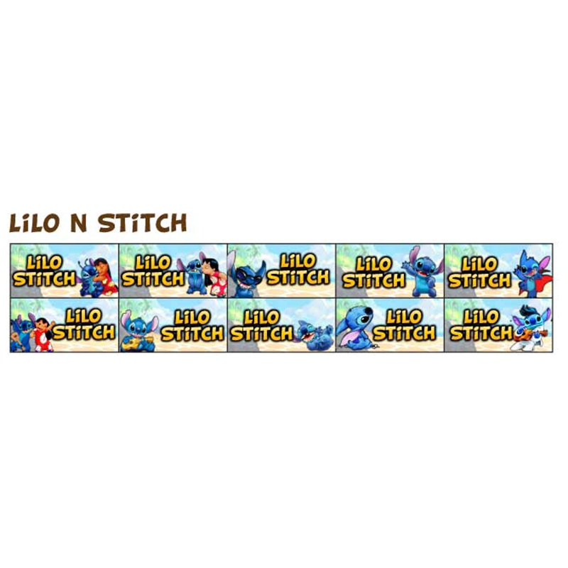 

sticker label nama waterproof persegi lilo n stitch