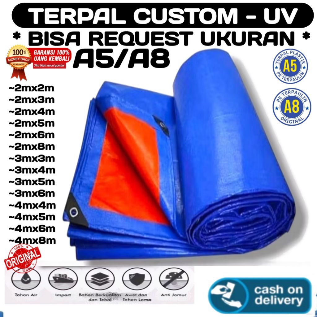 TERPAL PLASTIK CUSTOM TENDA KOLAM GELARAN