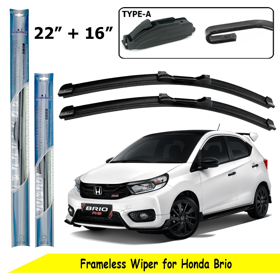 Brainbox Frameless Wiper Honda Brio Wiper Blade Kaca Mobil Windshield