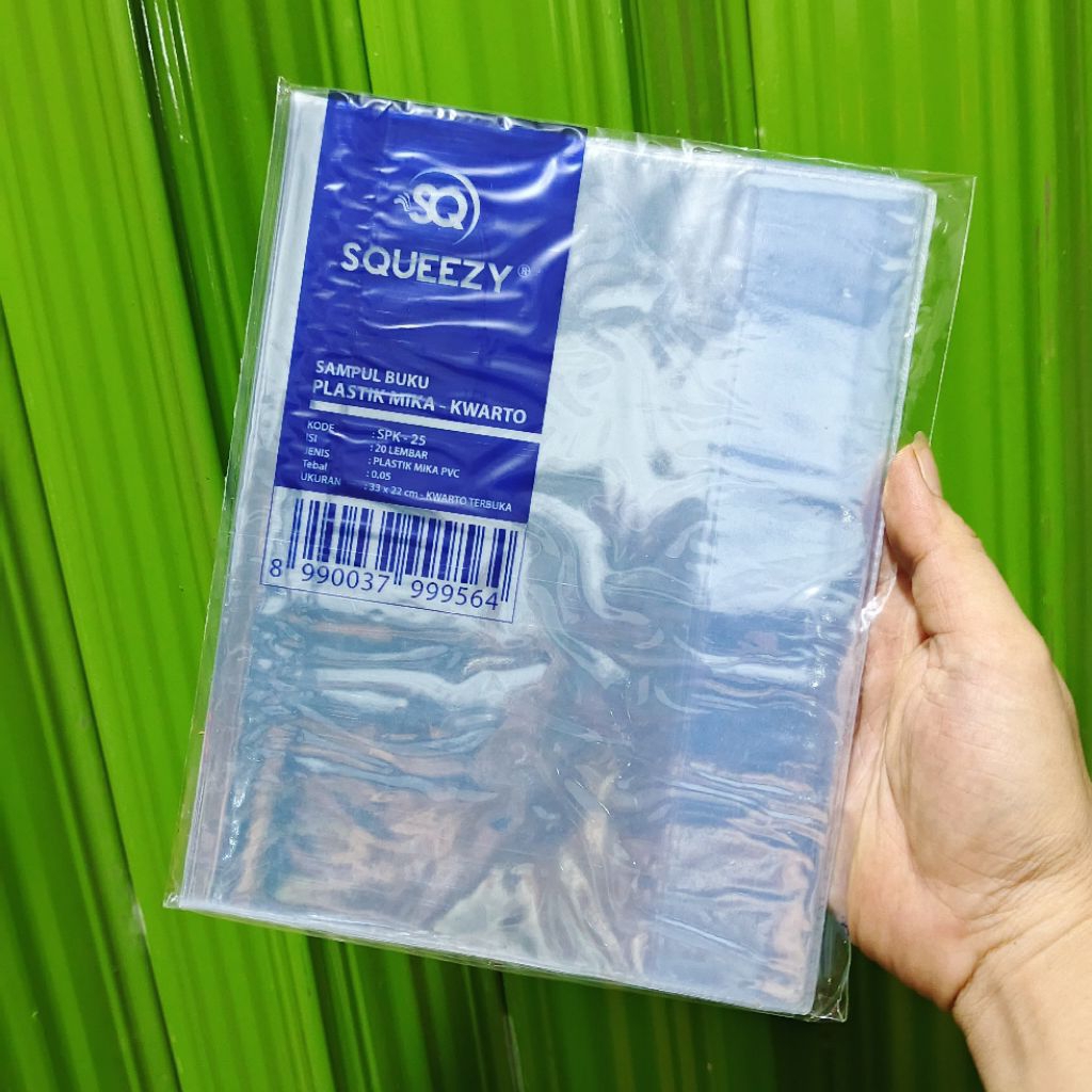 

1 Pak Sampul Plastik Mika TEBAL Isi 20 Lembar SQUEEZY ( Ukuran SIDU 38, 58 )