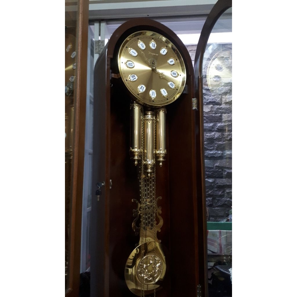 Jam Bandul Jam Lantai JUNGHANS Klasik Grandfather Clock Made In Jerman
