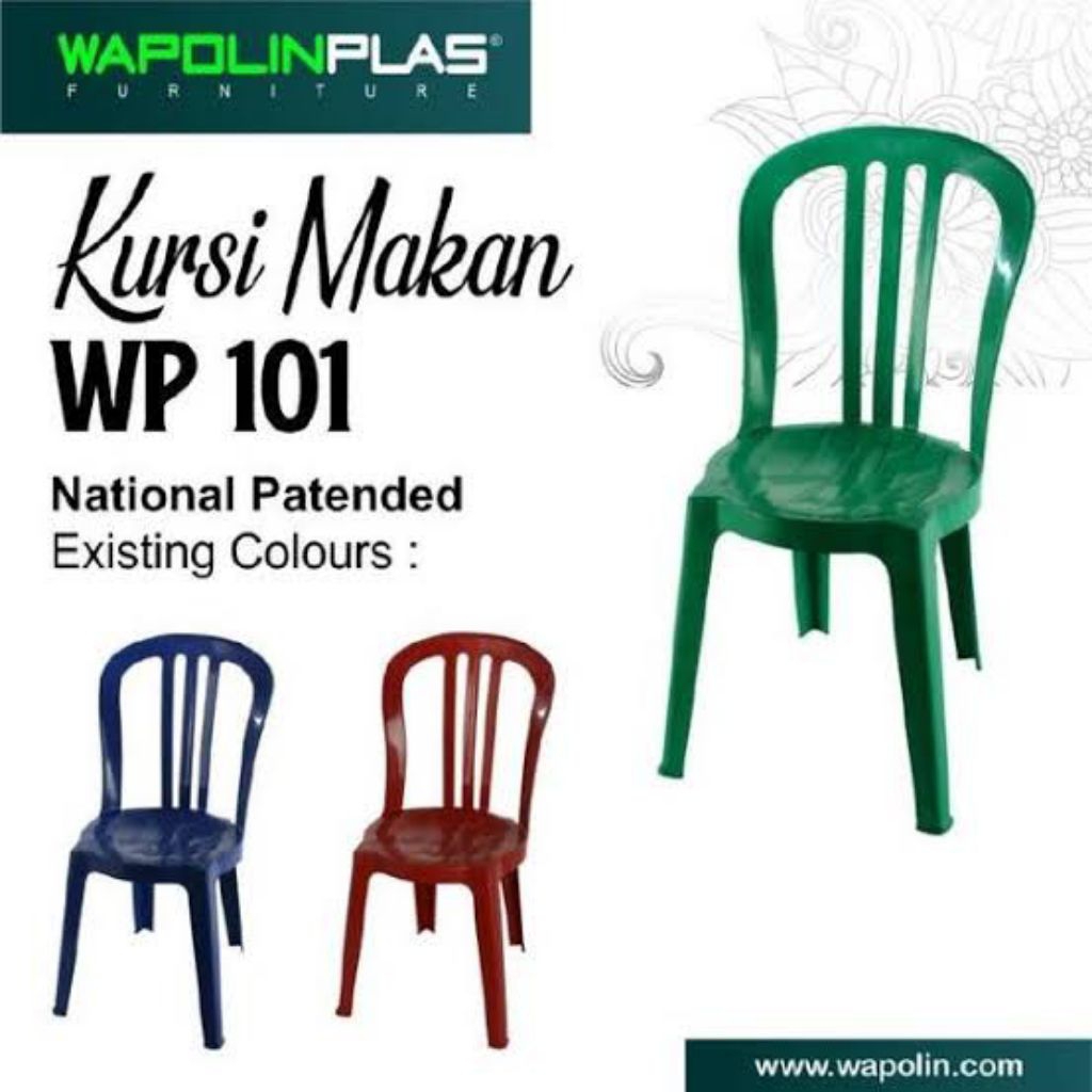 PAKET 5 pcs KURSI MAKAN/KURSI HAJATAN WAPOLIN WP101 dan WP111