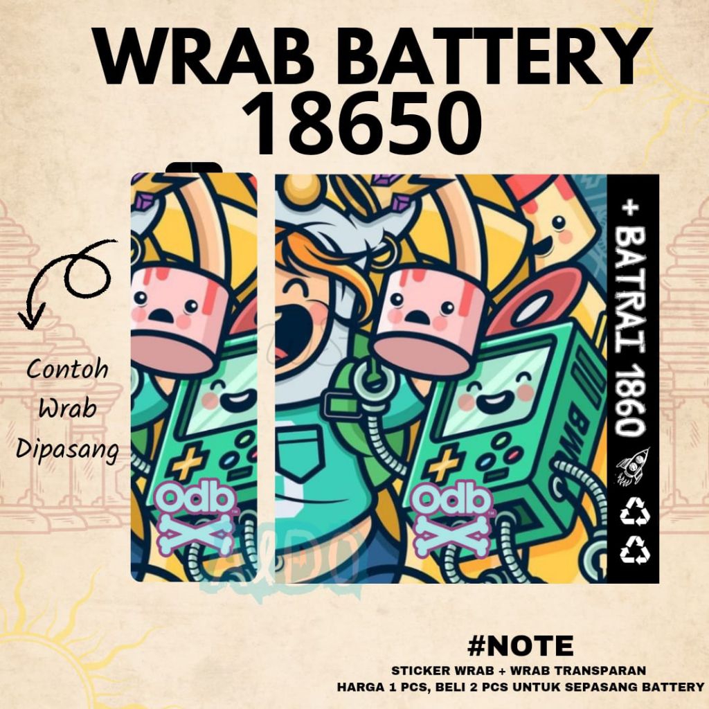 

Stiker Wrap Baterai 18650 Full Motif V7 Abstrak - Untuk Melindungi Baterai