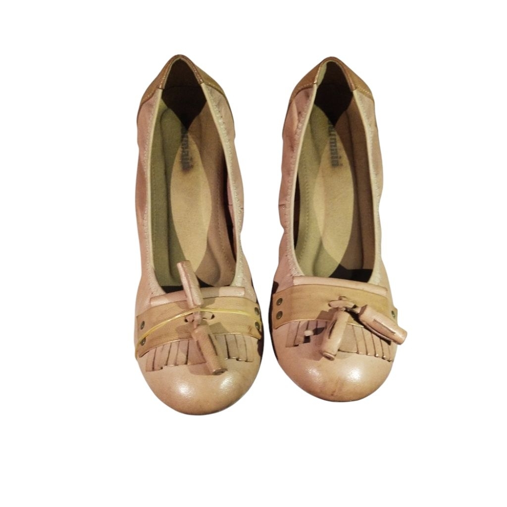 Sepatu Wedges Obermain Kulit Preloved